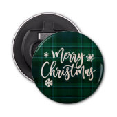 Décapsuleur Joyeux Noël vert Plaid (Devant)