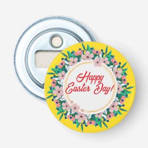 Décapsuleur Joyeux Pâques Avec Cadre Floral-23046