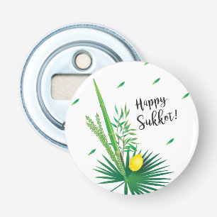 Décapsuleur Joyeux Sukkot Lulav et Motif d'aquarelle Etrog