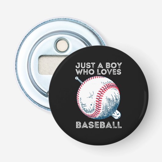 Décapsuleur Juste un garçon qui aime le baseball (Devant)