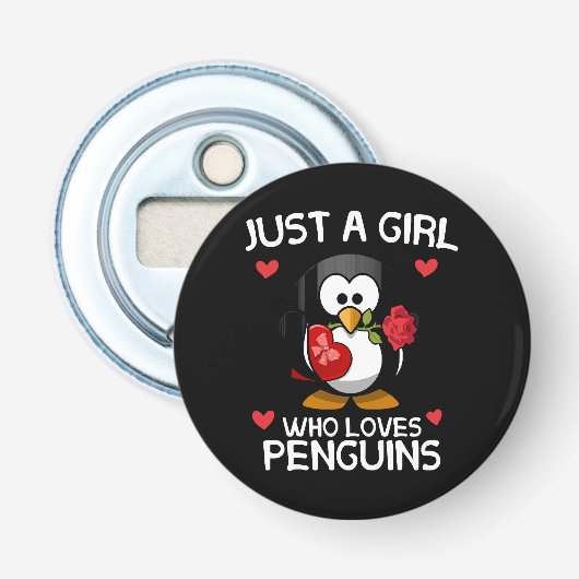 Décapsuleur Juste une fille qui aime les pingouins (Devant)