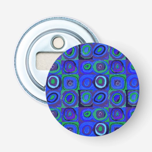 Décapsuleur Kandinsky Farbstudie Carrés Bleus Cercle Carré (Devant)