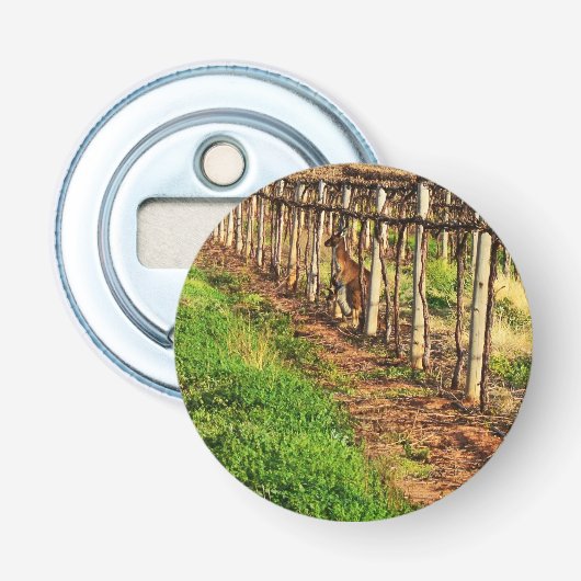 Décapsuleur Kangaroo Avec Joey Dans Les Vignes De Raisins, Ouv (Devant)