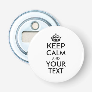 Décapsuleur KEEP CALM personnalisé et votre texte - noir