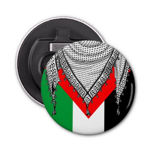 Décapsuleur Keffiyeh Écharpe palestinienne tissu traditionnel (Devant)