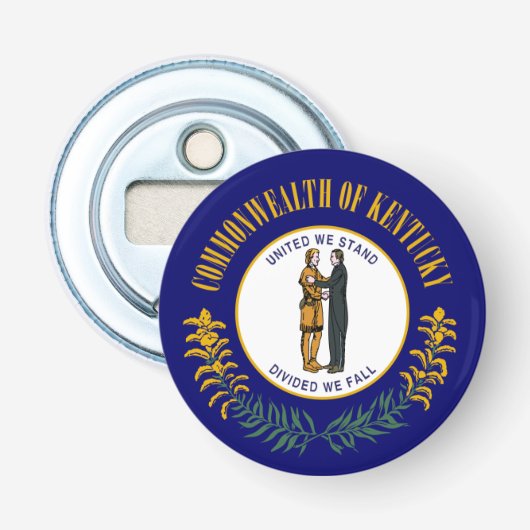 Décapsuleur Kentucky : Commonwealth Bluegrass Drapeau de l'Éta (Devant)