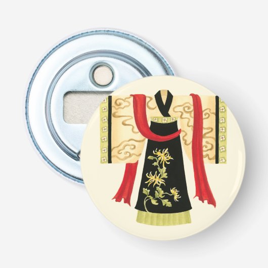 Décapsuleur Kimono japonais traditionnel avec imprimé floral (Devant)