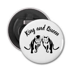 Décapsuleur Kings et Queens Black Leo Lion et Lioness