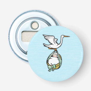 Décapsuleur La cigogne porte un bébé garçon