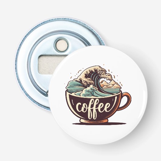Décapsuleur La Grande Vague De Café (Devant)