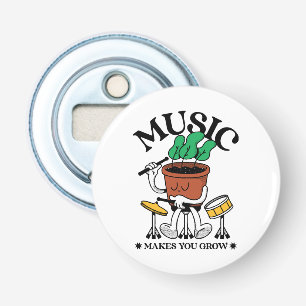Décapsuleur La musique fait grandir le batteur de plantes