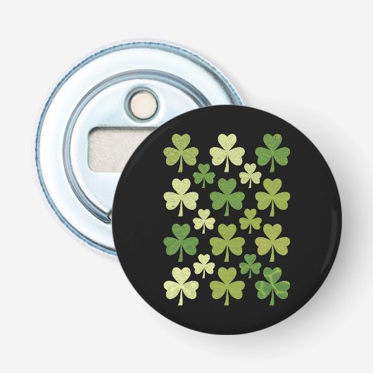 Décapsuleur La Saint-Patrick Cœur Chanceux Trèfle Trèfle  (Devant)