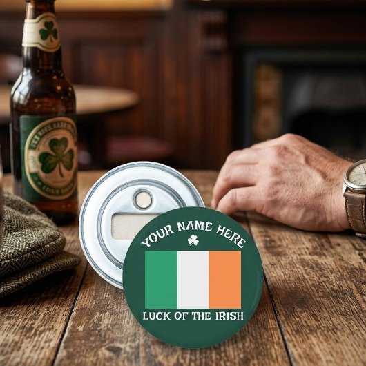 Décapsuleur La Saint-Patrick Drapeau de l'Irlande Nom personna