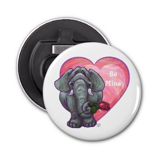 Décapsuleur La Saint-Valentin des éléphants (Devant)