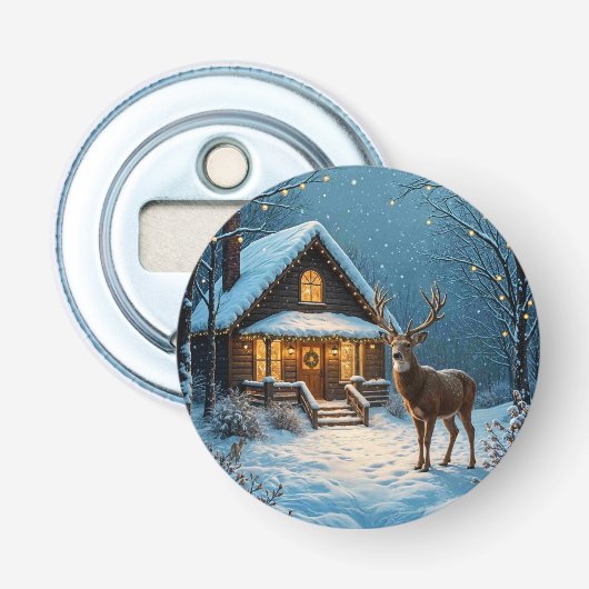 Décapsuleur La visite de Noël enneigée de Big Buck (Devant)