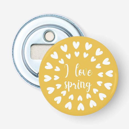 Décapsuleur L'Amour du Printemps, Petits Coeurs (Devant)