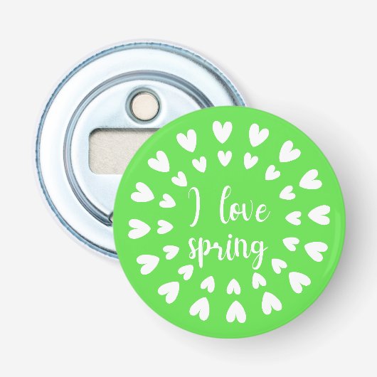 Décapsuleur L'Amour du Printemps, Petits Coeurs (Devant)