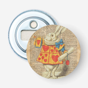 Décapsuleur Lapin blanc Alice dans l'illustration de cru du