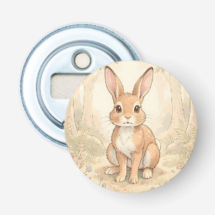 Décapsuleur Lapin brun mignon dans une forêt