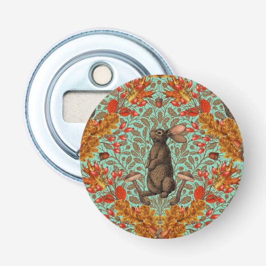 Décapsuleur Lapin d'automne sur vert clair (Devant)