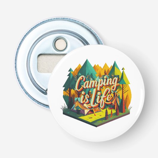 Décapsuleur Le camping c'est la vie (Devant)