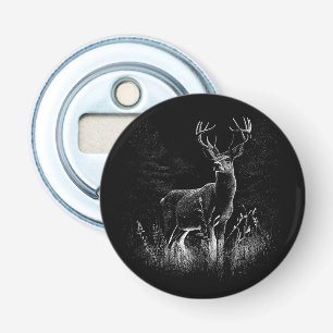 Décapsuleur Le cerf majestueux en pleine nature - Art noir et
