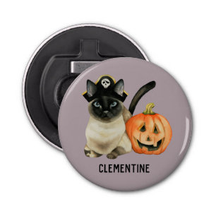Décapsuleur Le chat siamois de Halloween   ajoutent votre nom