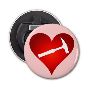 Décapsuleur Le coeur et le marteau de rock du géologue