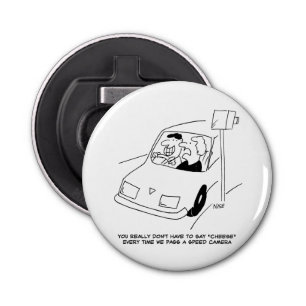 Décapsuleur Le conducteur dit du fromage en passant une caméra