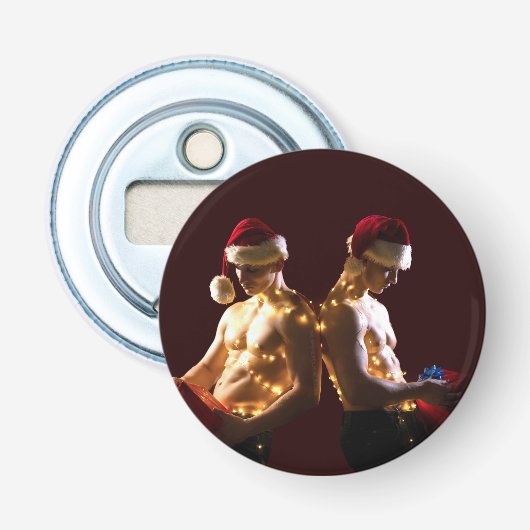 Décapsuleur Le Noël dos à dos des hommes torse nu de SlipperyJ (Devant)