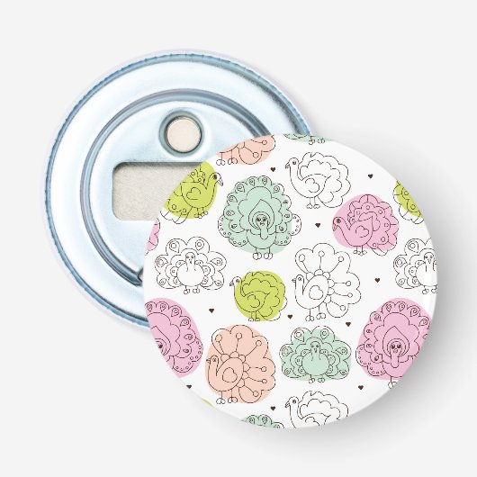 Décapsuleur le paon badine le cru de papier peint (Devant)