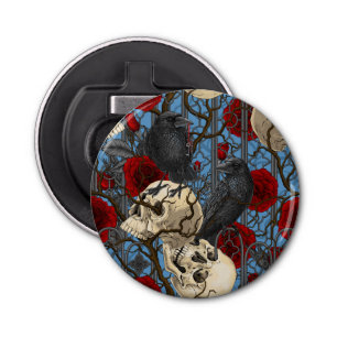 Décapsuleur Le secret de Raven. Illustration gothique sombre e