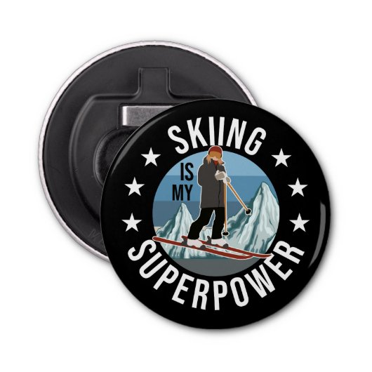 Décapsuleur Le Ski Est Ma Superpuissance (Devant)