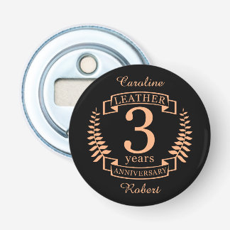 Décapsuleur Leather 3 ans mariage anniversaire