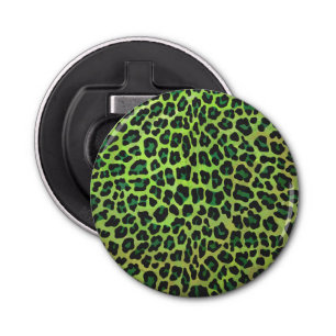 Décapsuleur Léopard noir et vert
