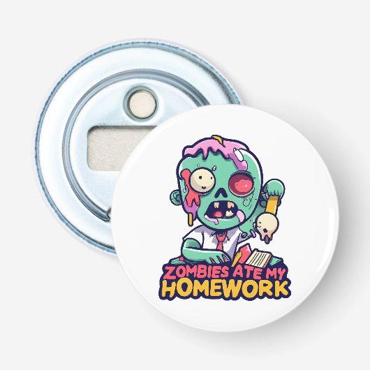 Décapsuleur Les zombies ont mangé mes devoirs (Devant)