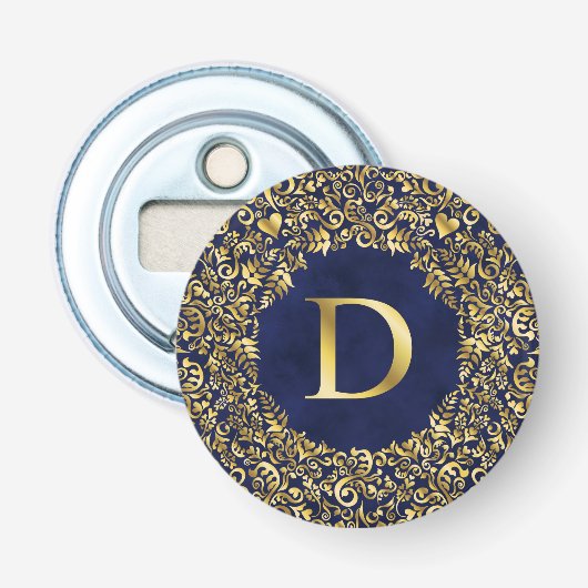 Décapsuleur Lettre D or Damask Pattern (Devant)
