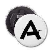 Décapsuleur LETTRE INITIALE BOUTEILLE DE MONogramme (Devant)