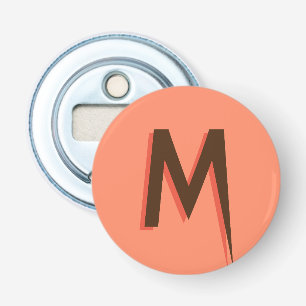 Décapsuleur Lettre initiale de texte Brown 3D moderne Rose S