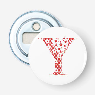 Décapsuleur LETTRE Motif Fleur Y(rouge)