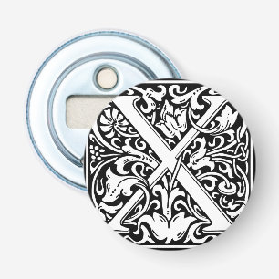 Décapsuleur Lettre X Monogramme médiéval Art Nouveau