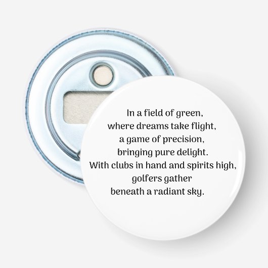 Décapsuleur L'excitation de Golfer (Devant)