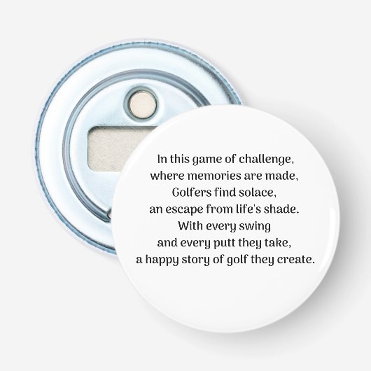 Décapsuleur L'excitation de Golfer (Devant)