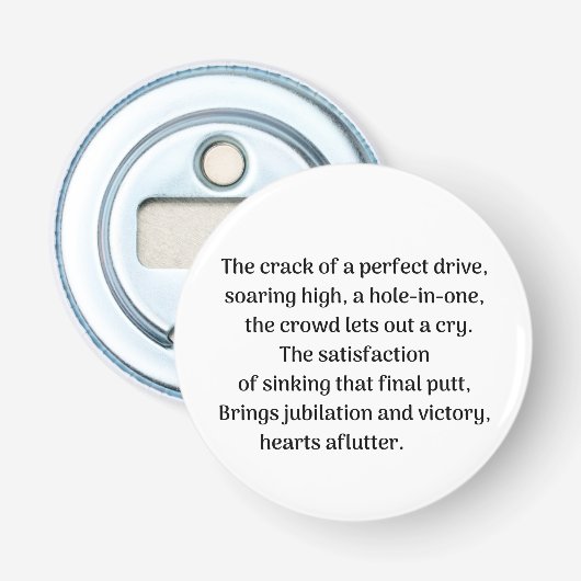 Décapsuleur L'excitation de Golfer (Devant)