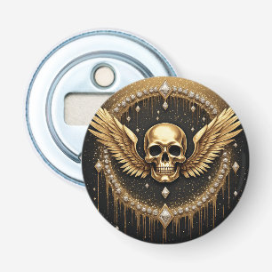 Décapsuleur Logo des ailes de crâne gothiques pour cadeaux alt