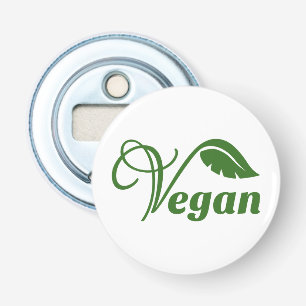 Décapsuleur Logo feuille verte vintage végane par Bearnd