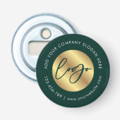 Décapsuleur Logo Vert & Or Promotion Immobilière (Devant)