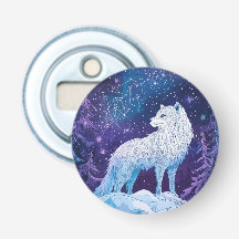 "Loup en hiver sous un ciel étoilé"