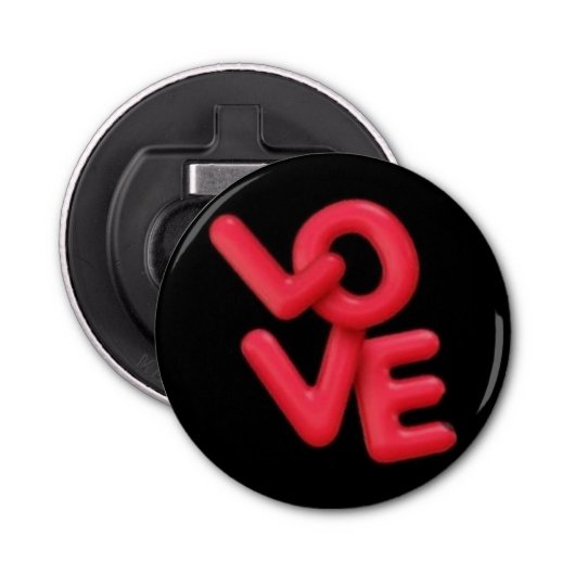 Décapsuleur Love 💕 patch — Valentine Pin Button (Devant)