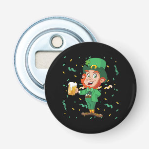 Décapsuleur Lutin buvant de la bière St. Patrick's Day